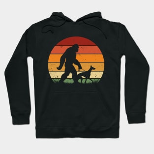 Bigfoot Walking Doberman Pinscher Dog Vintage Dog Lover Hoodie